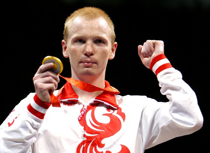 Алексей Тищенко с золотой медалью Олимпиады в Пекине
